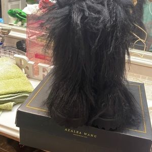 Cute Black Fur Boots